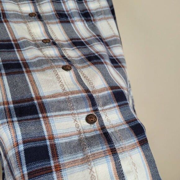 Ariat Size M Real Billie Jean Plaid Long Sleeve Button Up Shirt Blue White - Picture 8 of 12